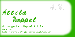 attila wappel business card